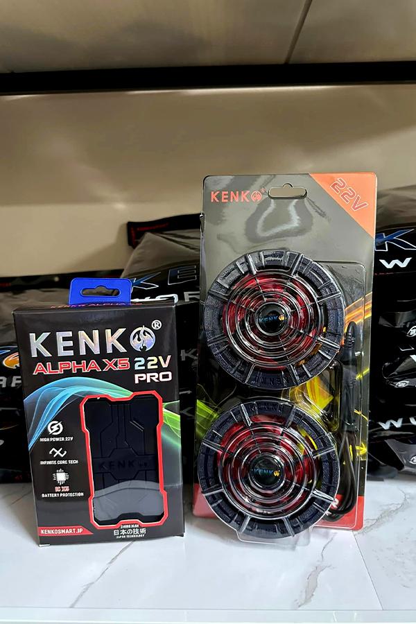 Bộ phụ kiện Kenko 22V - Pin, Quạt, Sạc, Dây kết nối